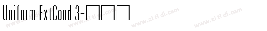 Uniform ExtCond 3字体转换